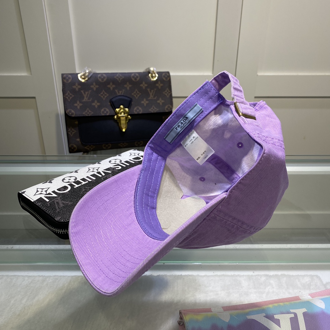 Prada Denim Baseball Cap Purple Prada Cap - Soul Replicas