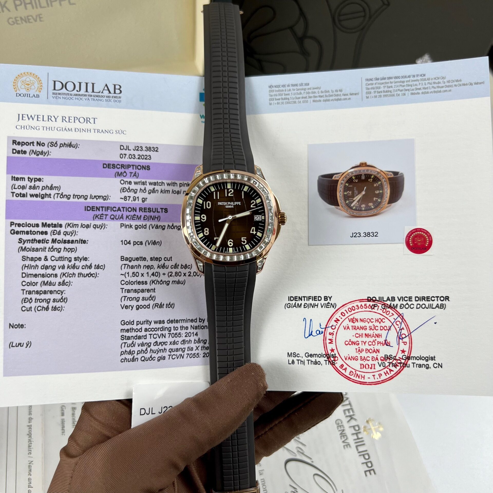 Patek Philippe Aquanaut 5167R Replica Watch Gold Wrapped Moissanite 40mm - Soul Replicas