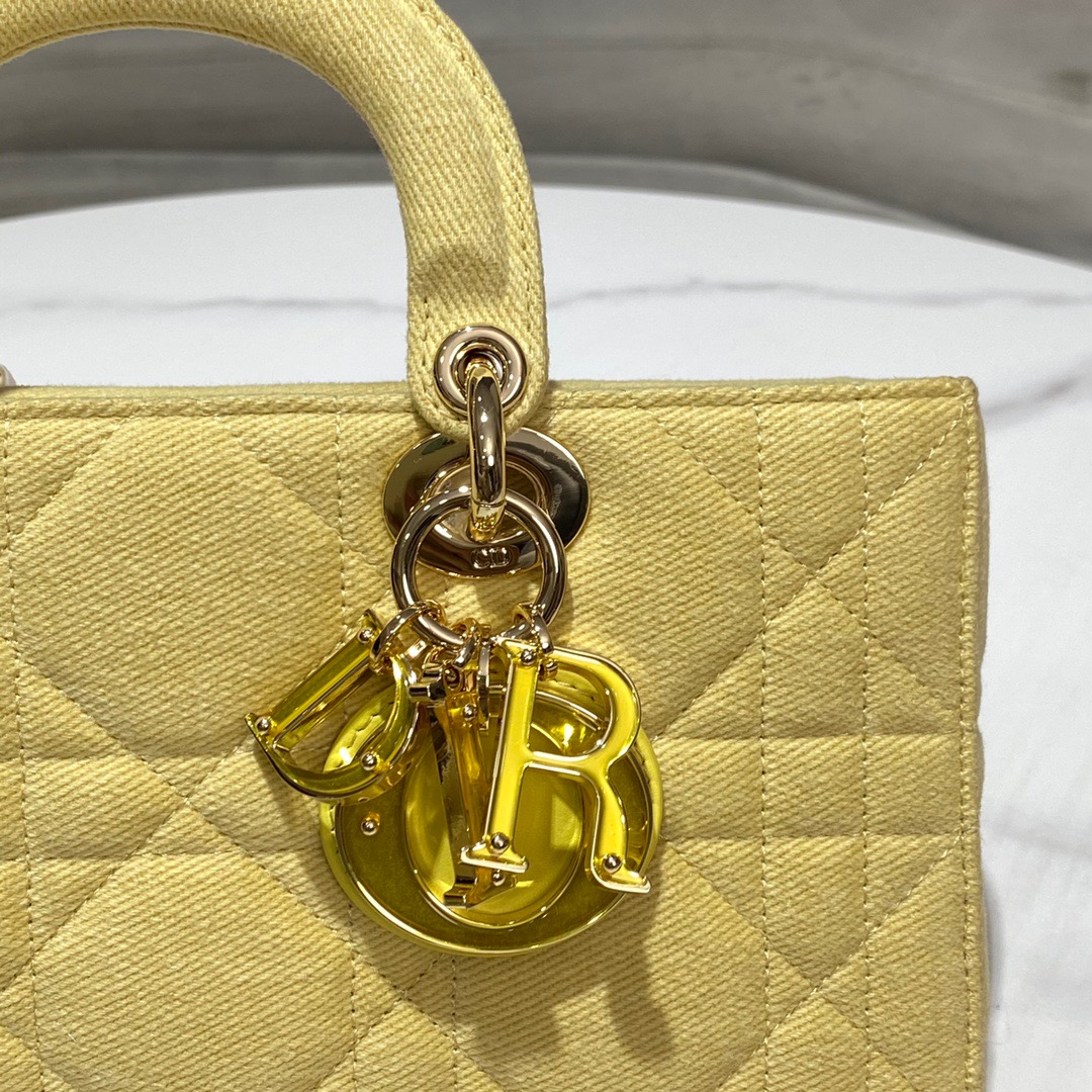 Christian Dior Lady D-Joy Bag Yellow For Women. Women's Handbags 26cm/10in CD - Soul Replicas