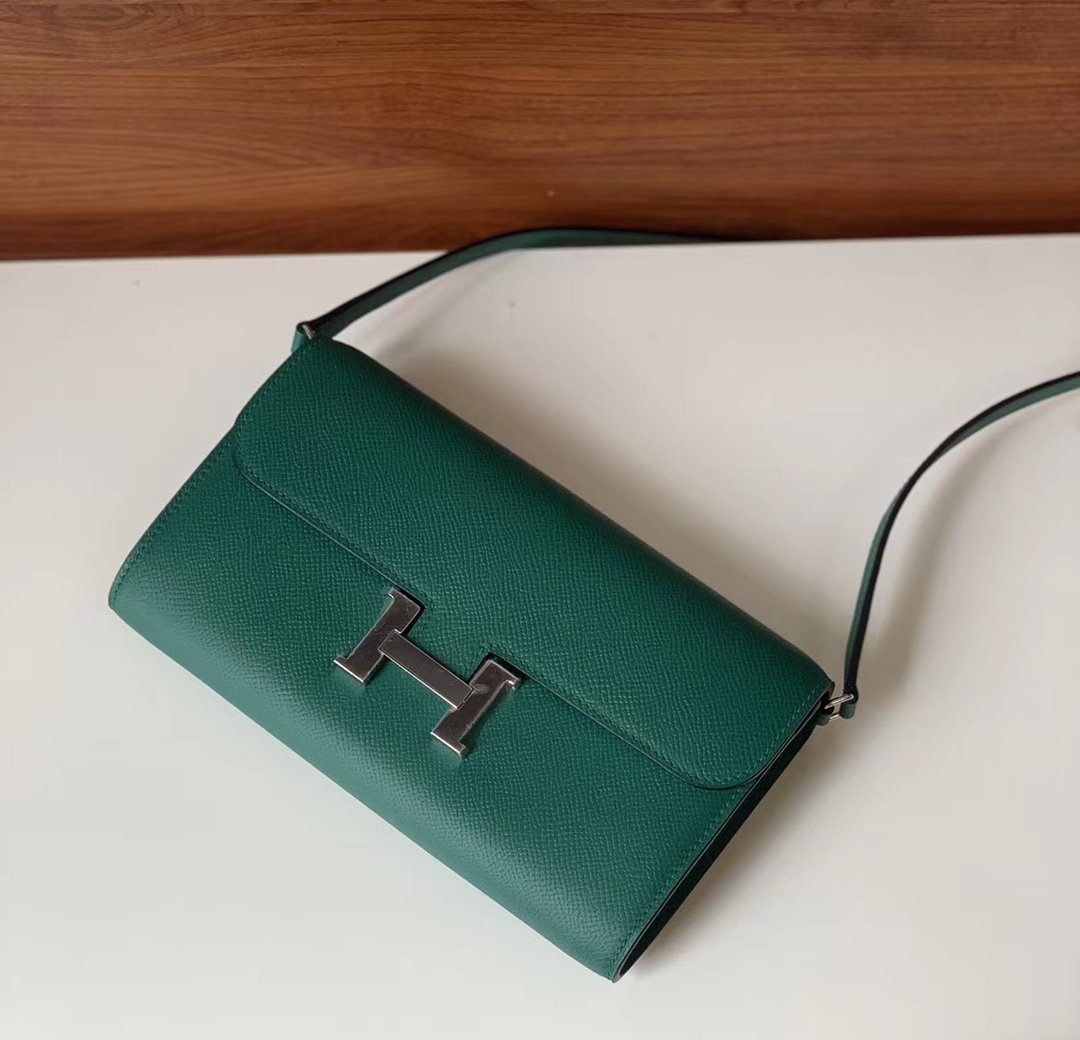 Hermes Constance Epsom Long To Go Wallet Green For Women. Women-s Wallet 8.1in/21cm - Soul Replicas