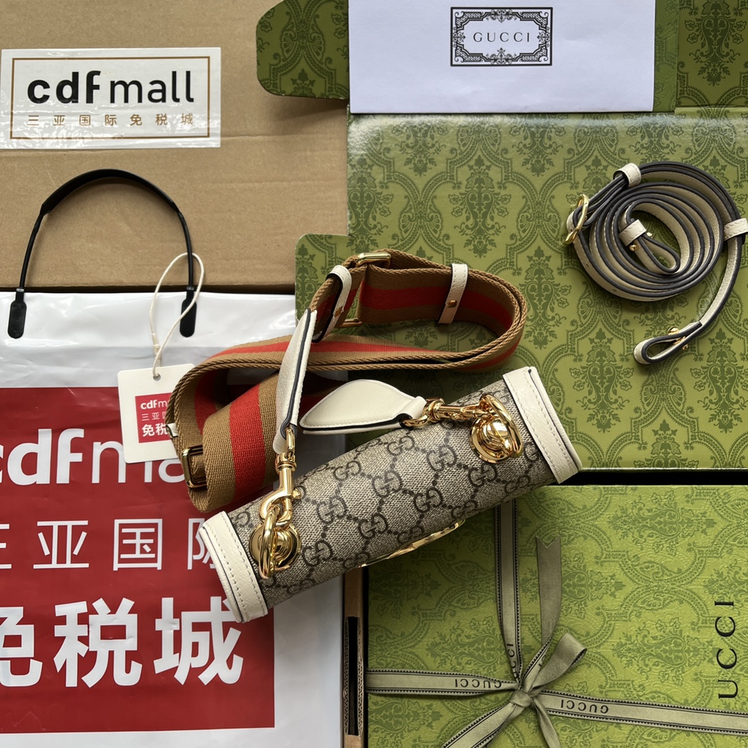 Gucci Blondie Mini Bag Brown And White For Women. Women-s Bags 8.7in/22cm Gucci - Soul Replicas