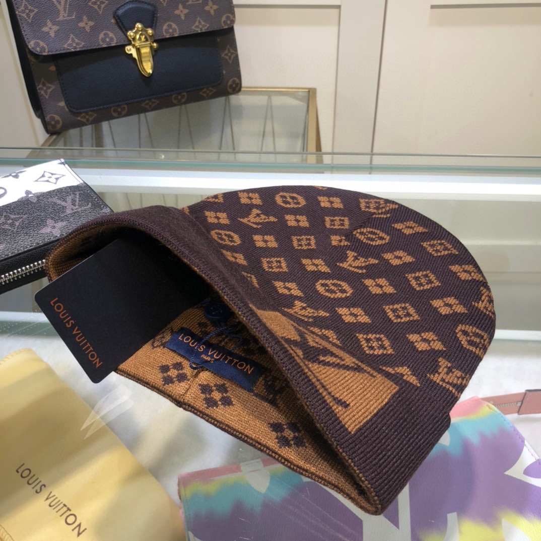 Louis Vuitton Beanie In Brown LV Headwear - Soul Replicas