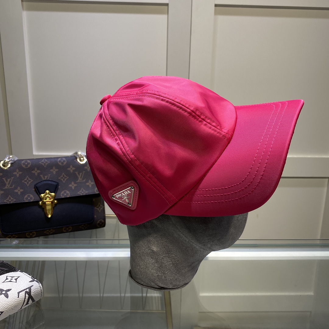 Prada Drill Baseball Cap Dark Pink Prada Cap - Soul Replicas