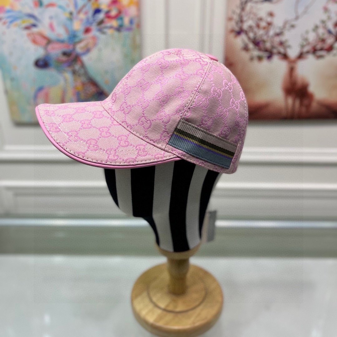 Gucci Canvas Baseball Cap Pink - Soul Replicas