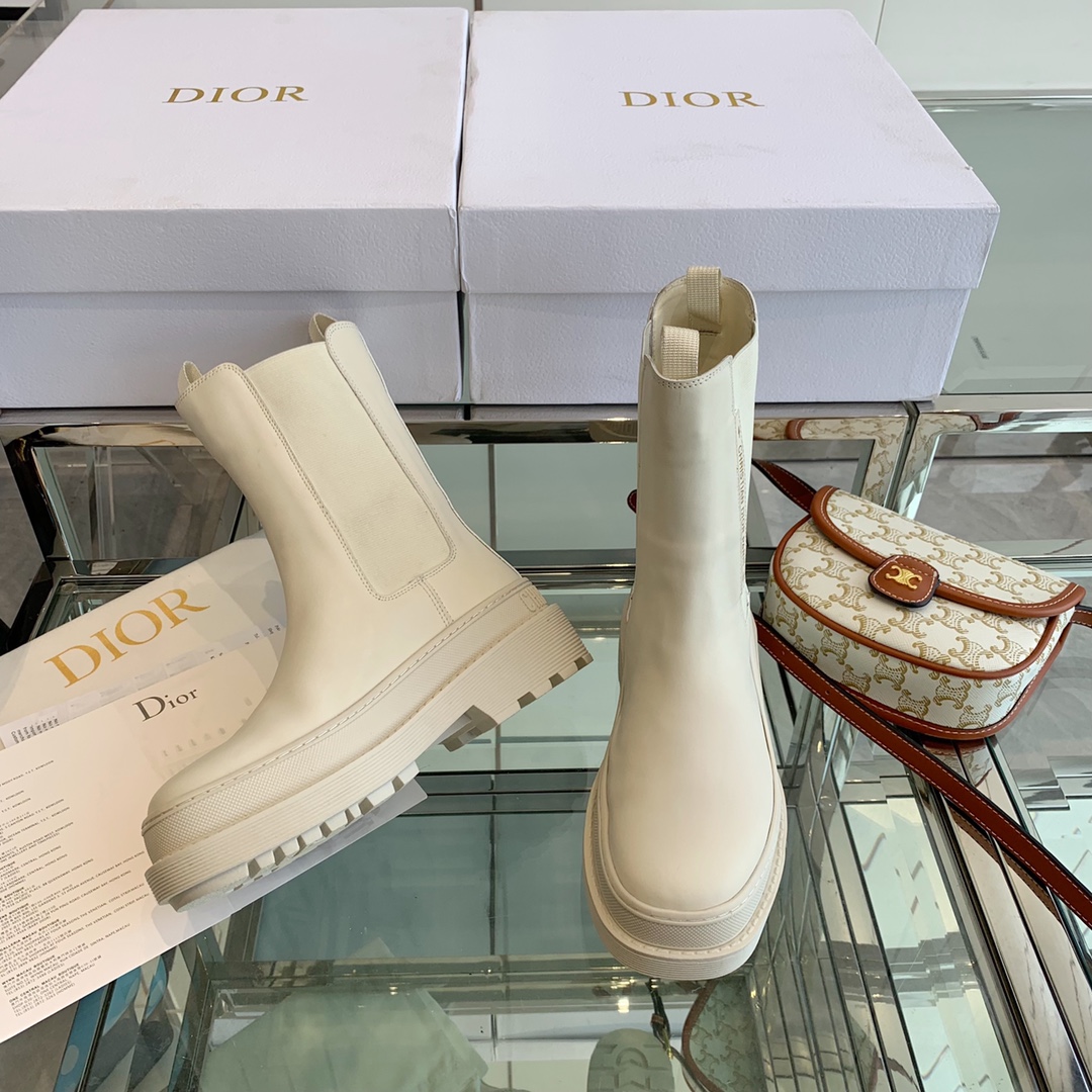 Christian Diorcamp Ankle Boot White Rubber and Neoprene White For Women CD - Soul Replicas