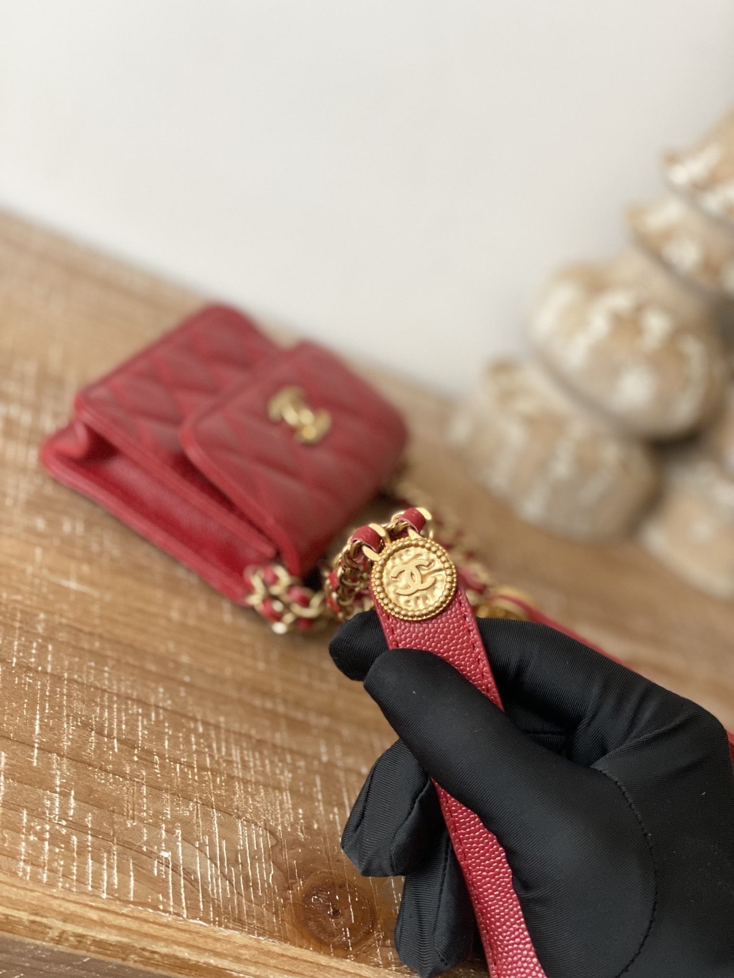 Chanel Clutch With Chain Red For Women. Women-s Bags 4.8in/12.3cm - Soul Replicas