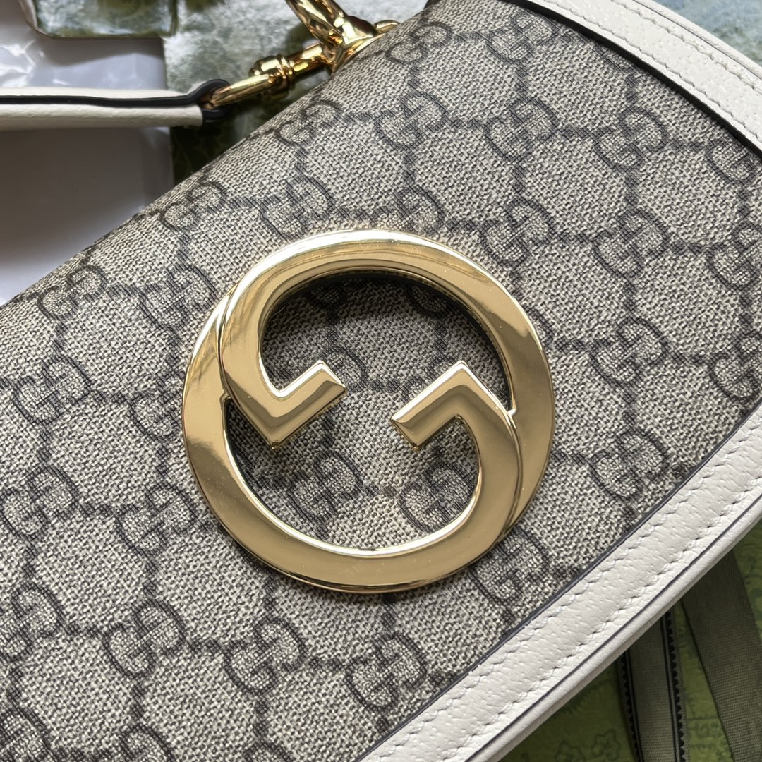 Gucci Blondie Mini Bag Brown And White For Women. Women-s Bags 8.7in/22cm Gucci - Soul Replicas