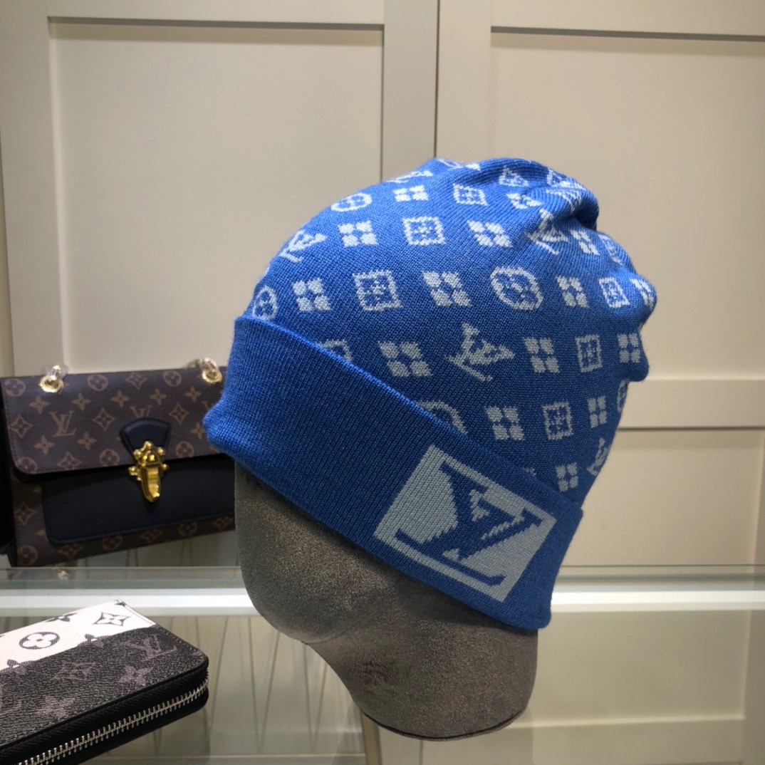 Louis Vuitton Beanie In Blue LV Headwear - Soul Replicas