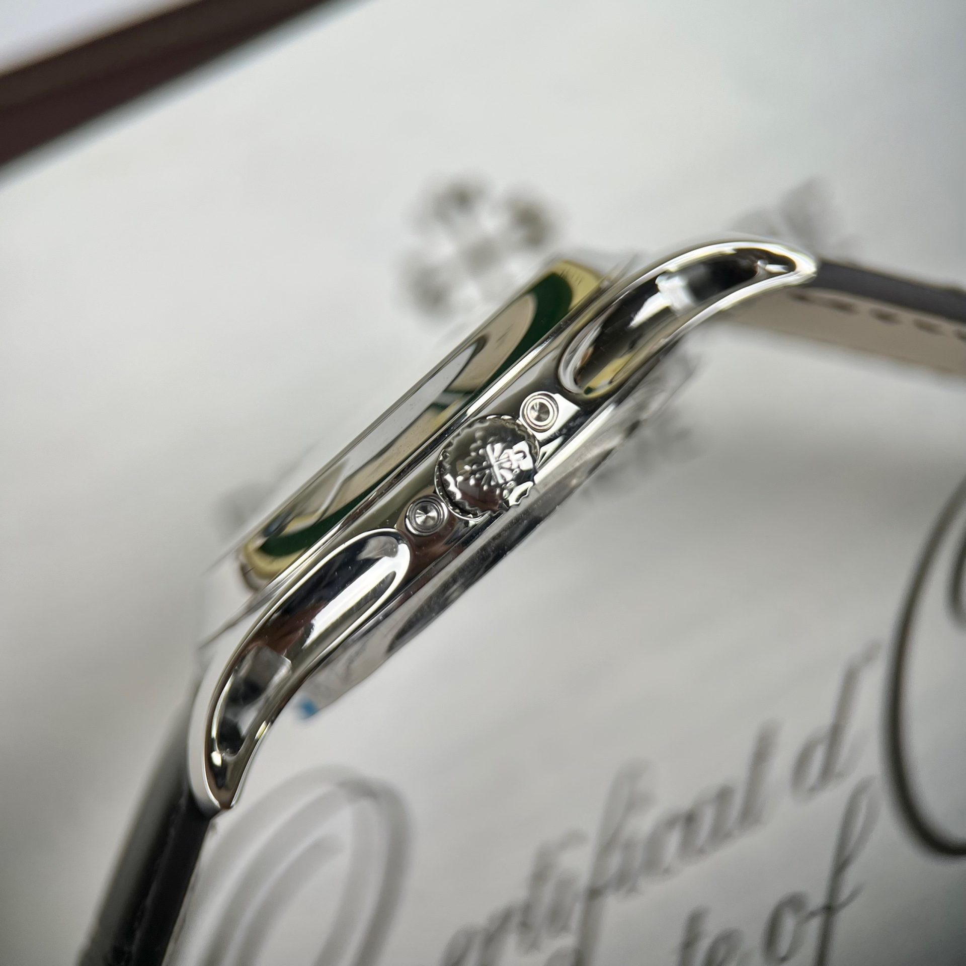 Patek Philippe Replica Watch Complications 5205G Gray Dial Leather Strap 40mm - Soul Replicas