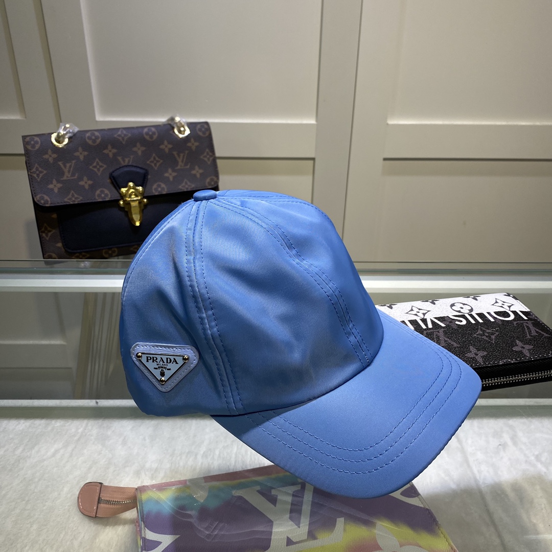 Prada Drill Baseball Cap Blue Prada Cap - Soul Replicas