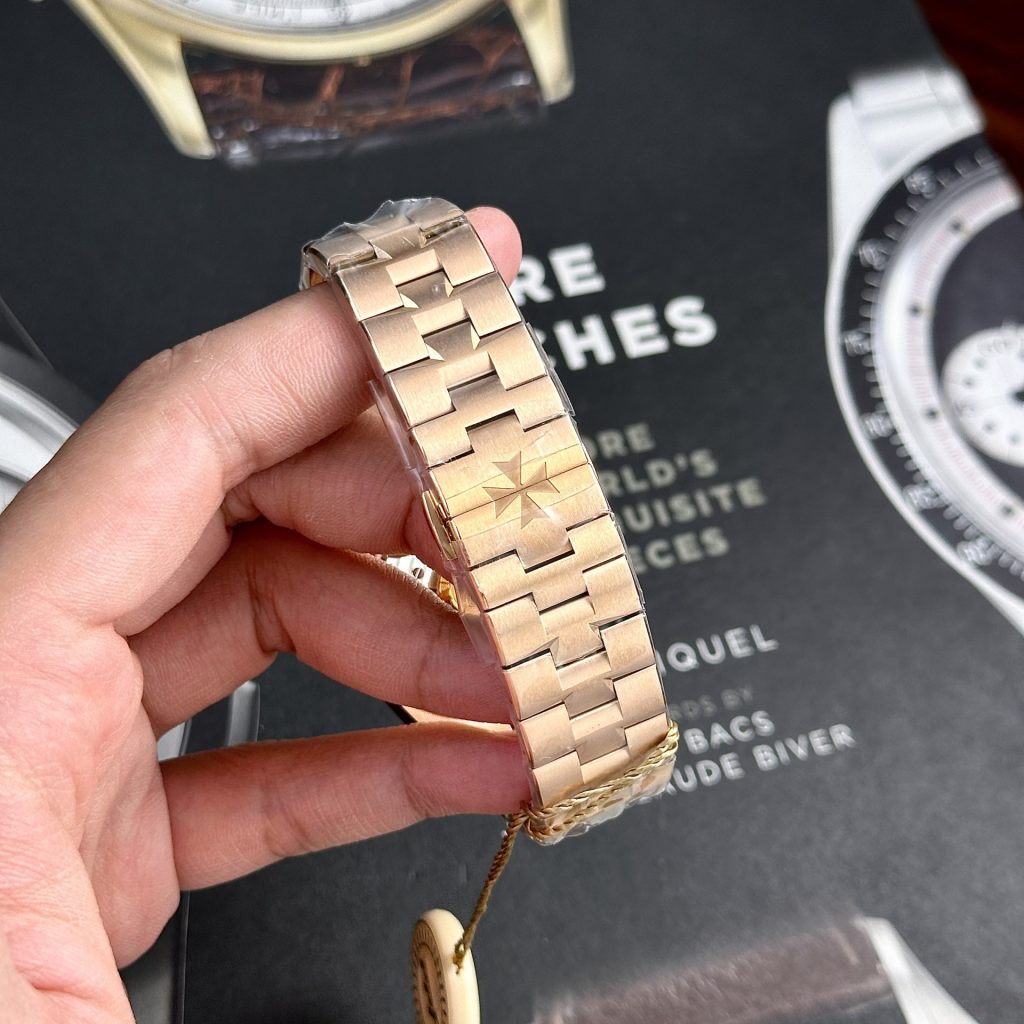 Vacheron Constantin Replica Watch Overseas 4500V Rose Gold Blue Dial PPF 41mm - Soul Replicas