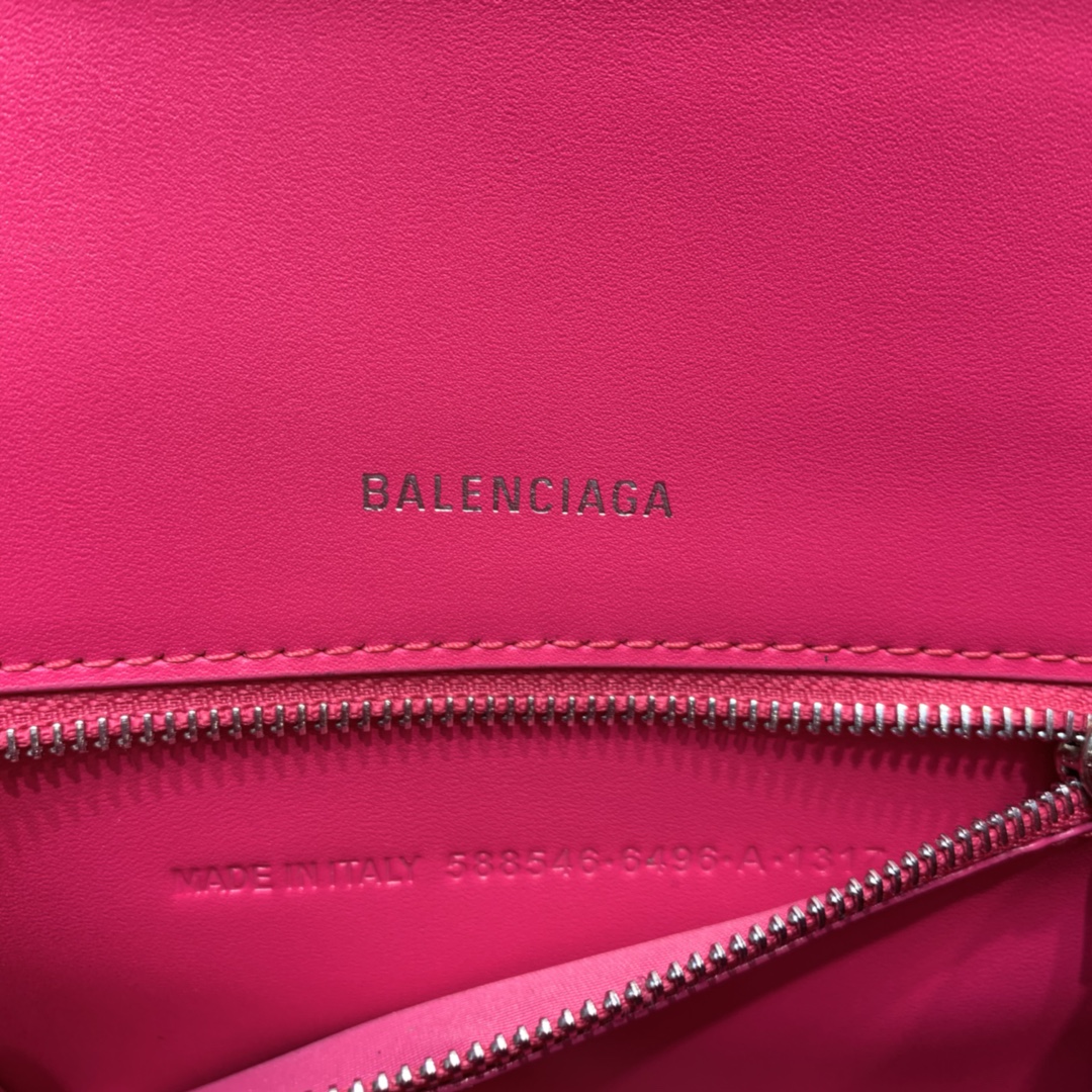 Balenciaga Hourglass Small Handbag In Dark Pink. For Women. Women-s Bags 9in/23cm - Soul Replicas