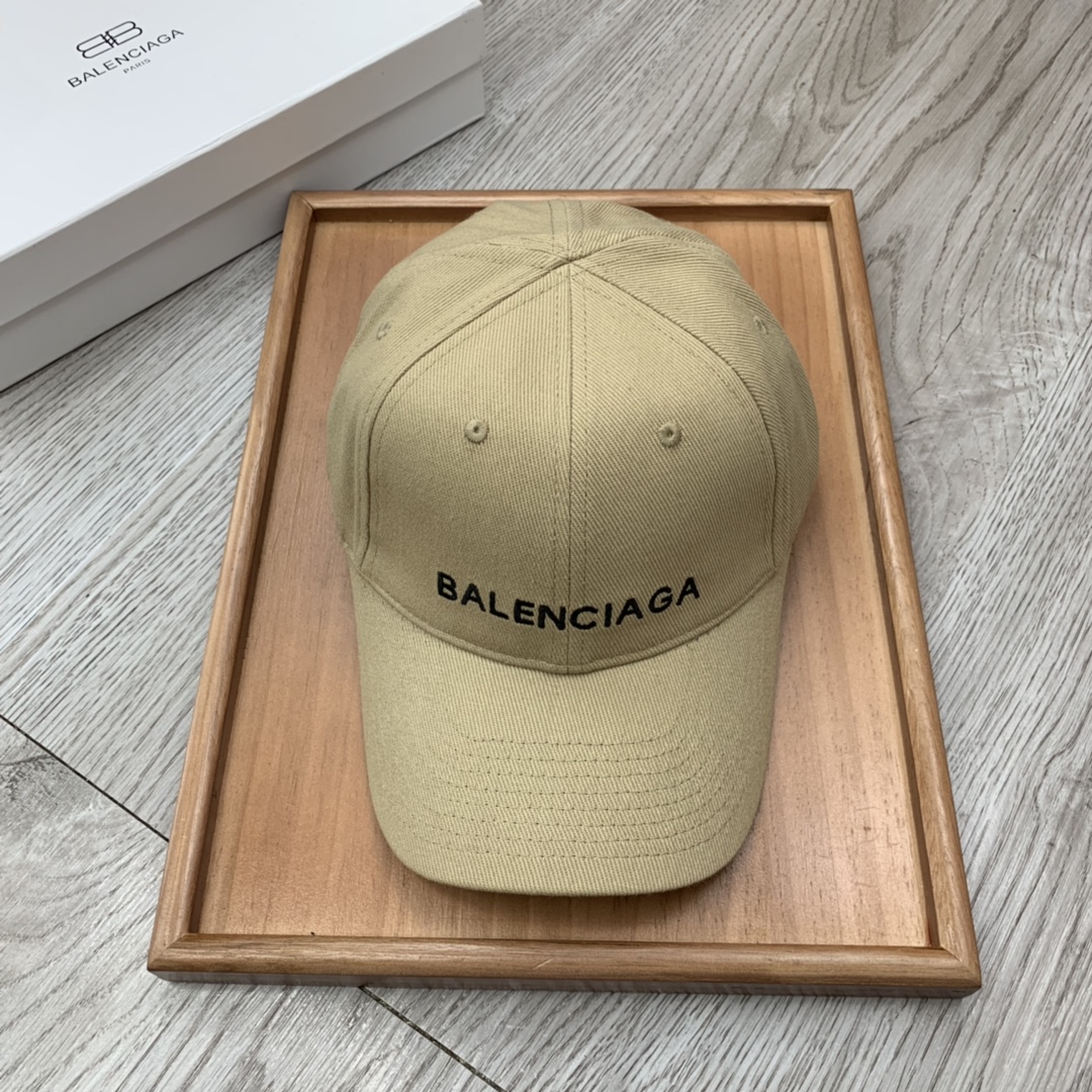 Balenciaga Logo Front Cap In Beige - Soul Replicas