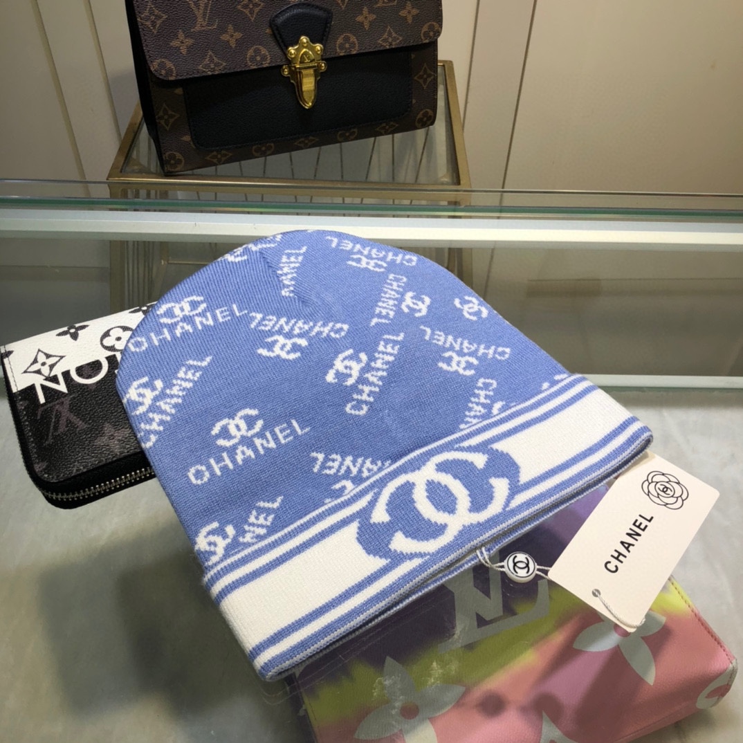 Chanel Beanie In Blue - Soul Replicas