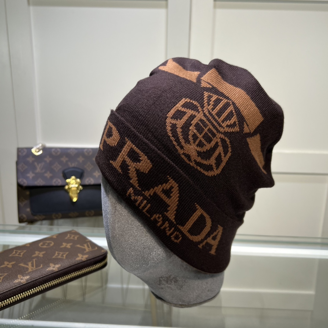 Prada Beanie In Brown - Soul Replicas