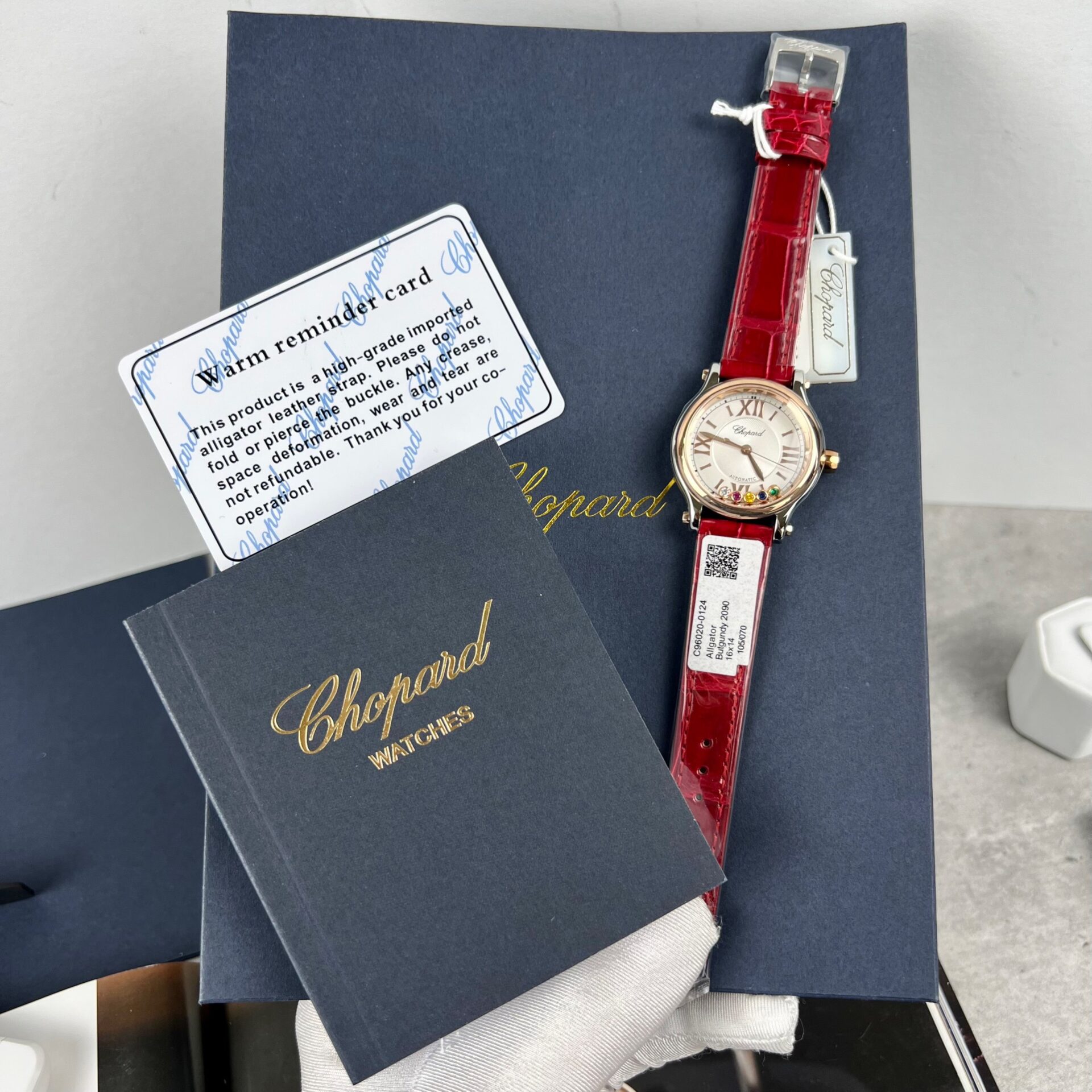 Chopard Happy Sport Replica Watch Red Leather Strap 36mm - Soul Replicas