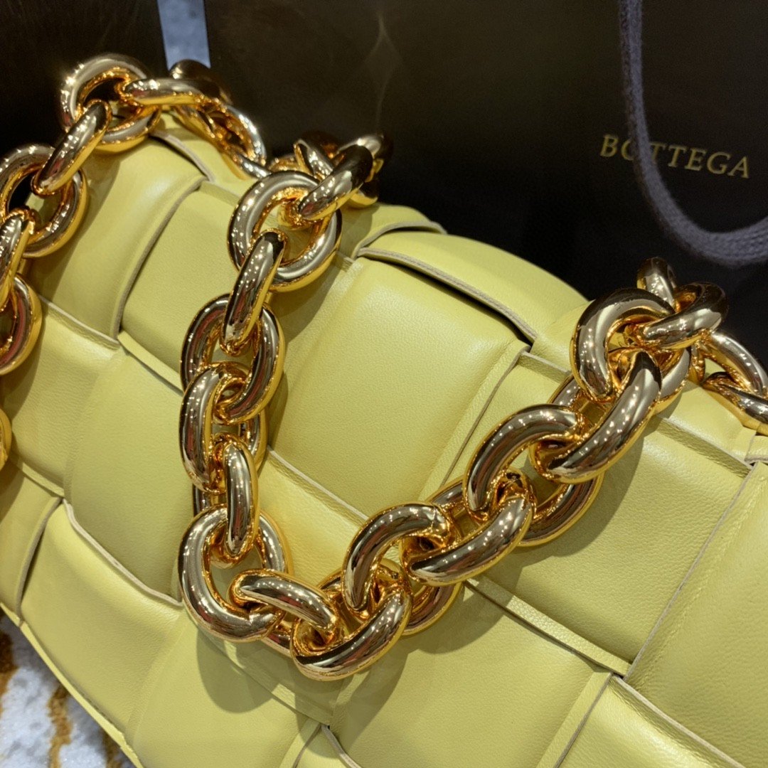Bottega Veneta Chain Cassette Bag For Women 10.2in/26cm In Yellow - Soul Replicas