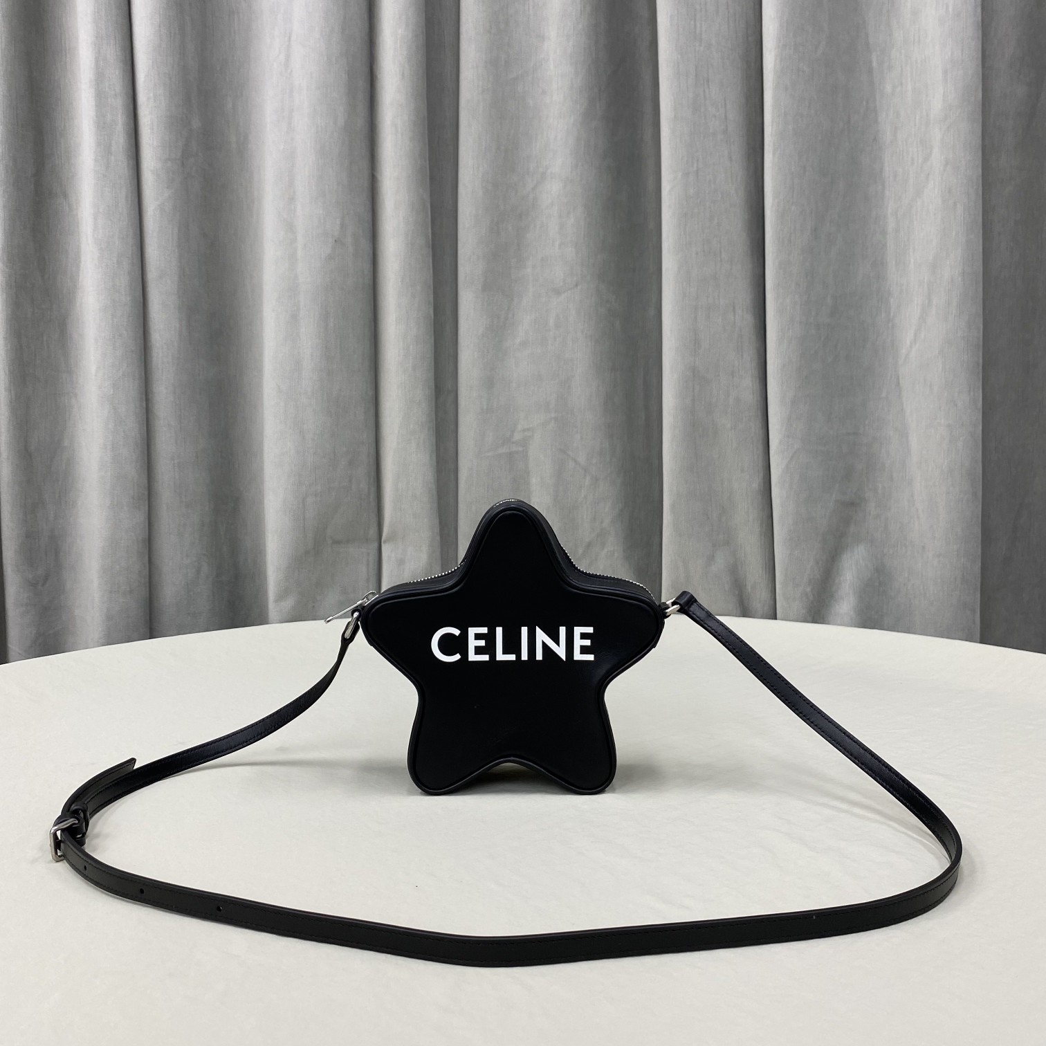 Celine Small Etoile With Celine Print Black For Women 7in/18cm 198763DW3.38SI - Soul Replicas