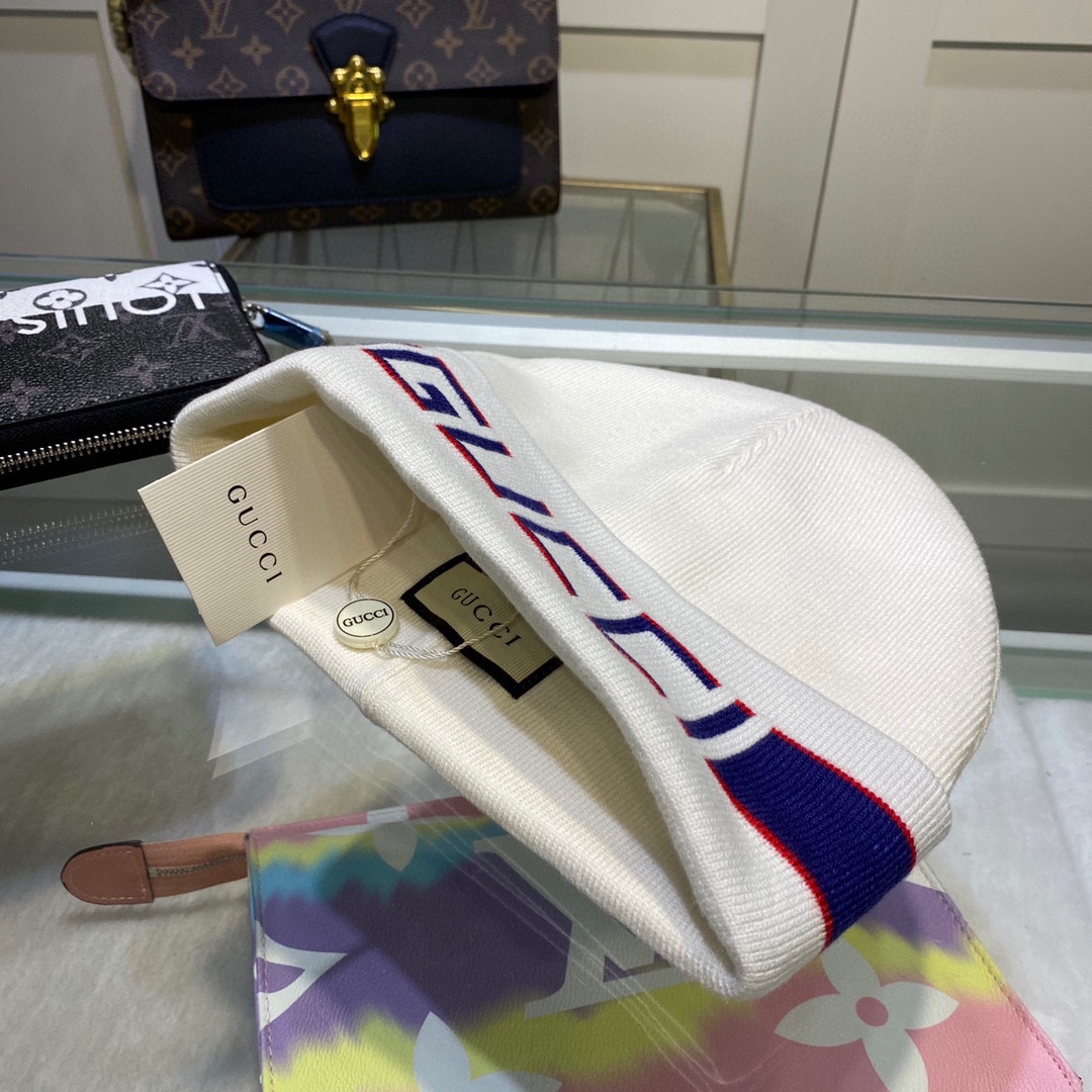 Gucci Beanie Cashmere In White - Soul Replicas