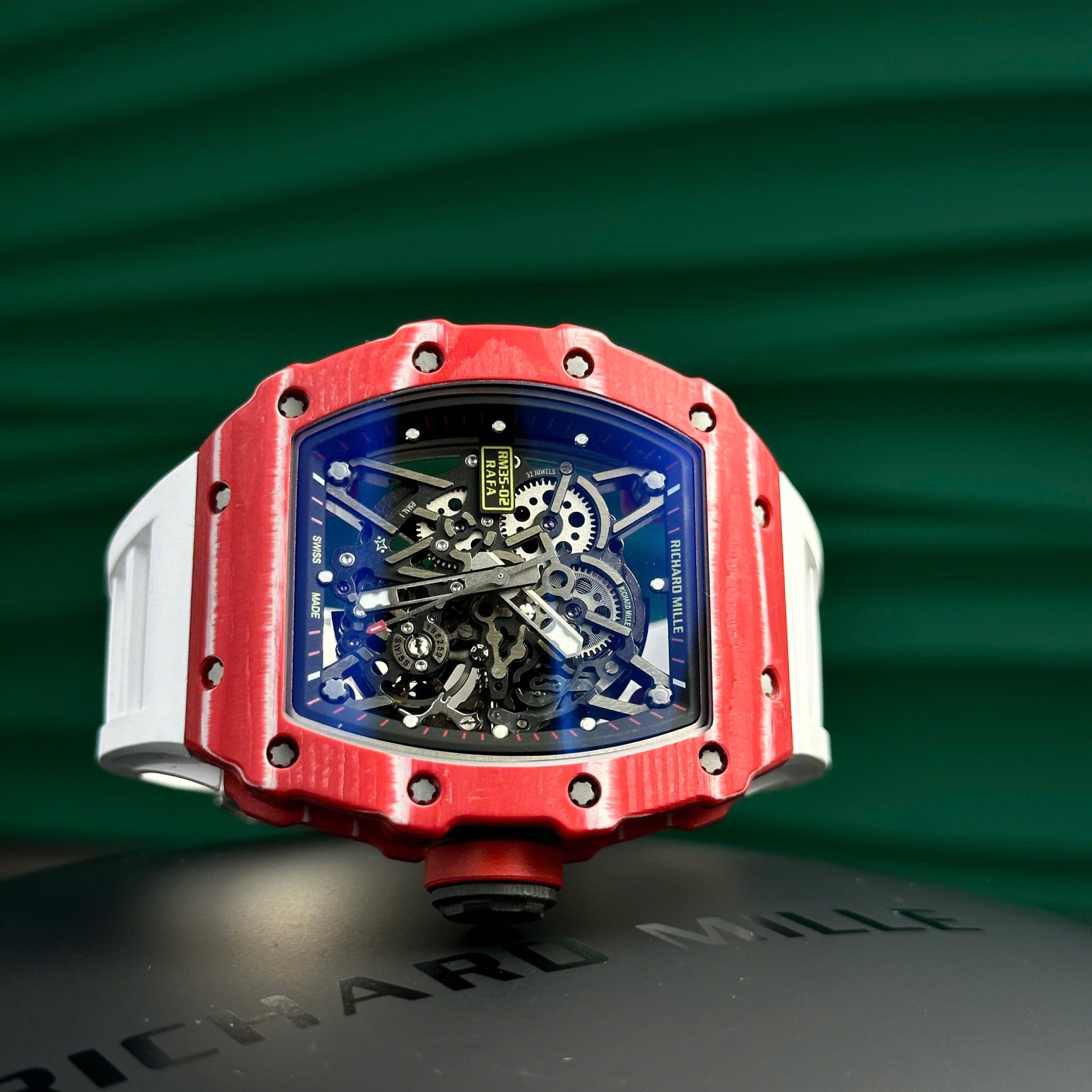 Richard Mille Replica Watch RM35-02 Rafael Nadal Red Quartz TPT 44mm - Soul Replicas