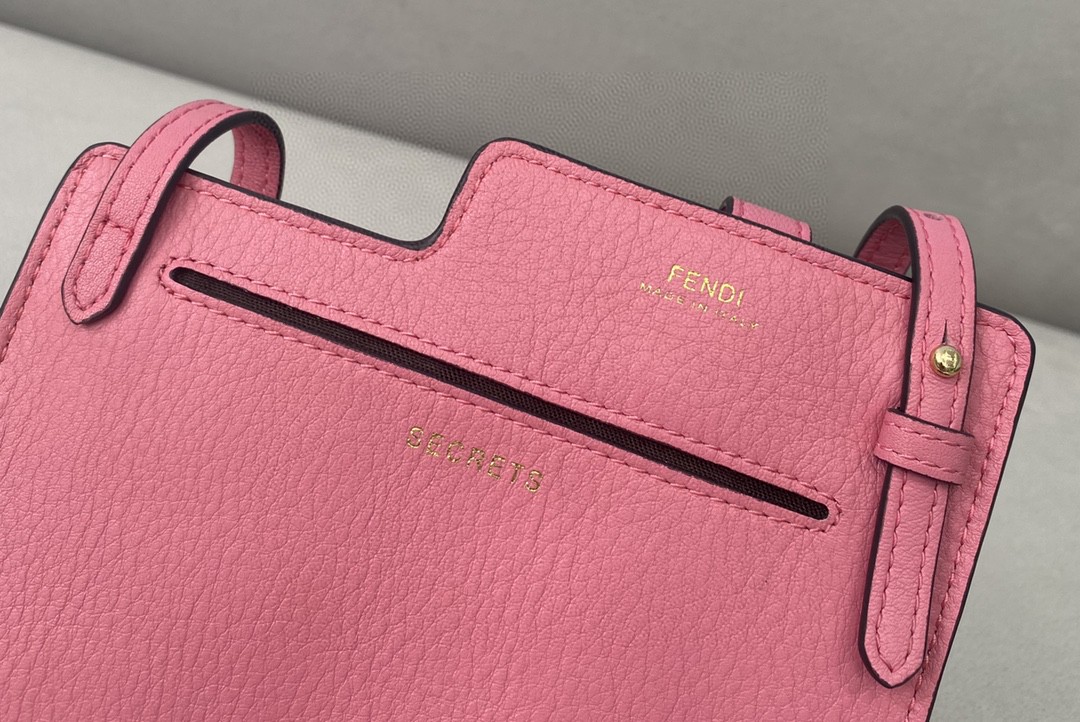 Fendi Bustine 2 Pockets Mini Pink Bag For Woman 16cm/6in - Soul Replicas