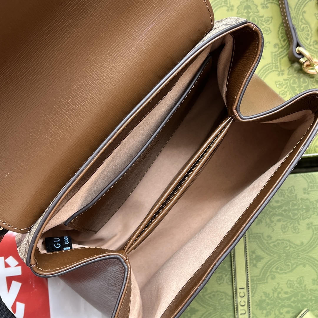 Gucci Ophidia Gucci Horsebit 1955 Mini Bag Light Brown And Beige For Women. Women-s Bags 8.6in/22cm Gucci 703848 9AAAJ 8563 - Soul Replicas