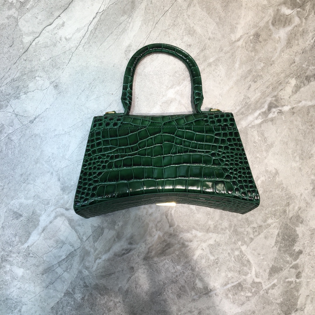 Balenciaga Hourglass Small Handbag In Dark Green. For Women. Women-s Bags 9in/23cm 5935461LRGM3011 - Soul Replicas