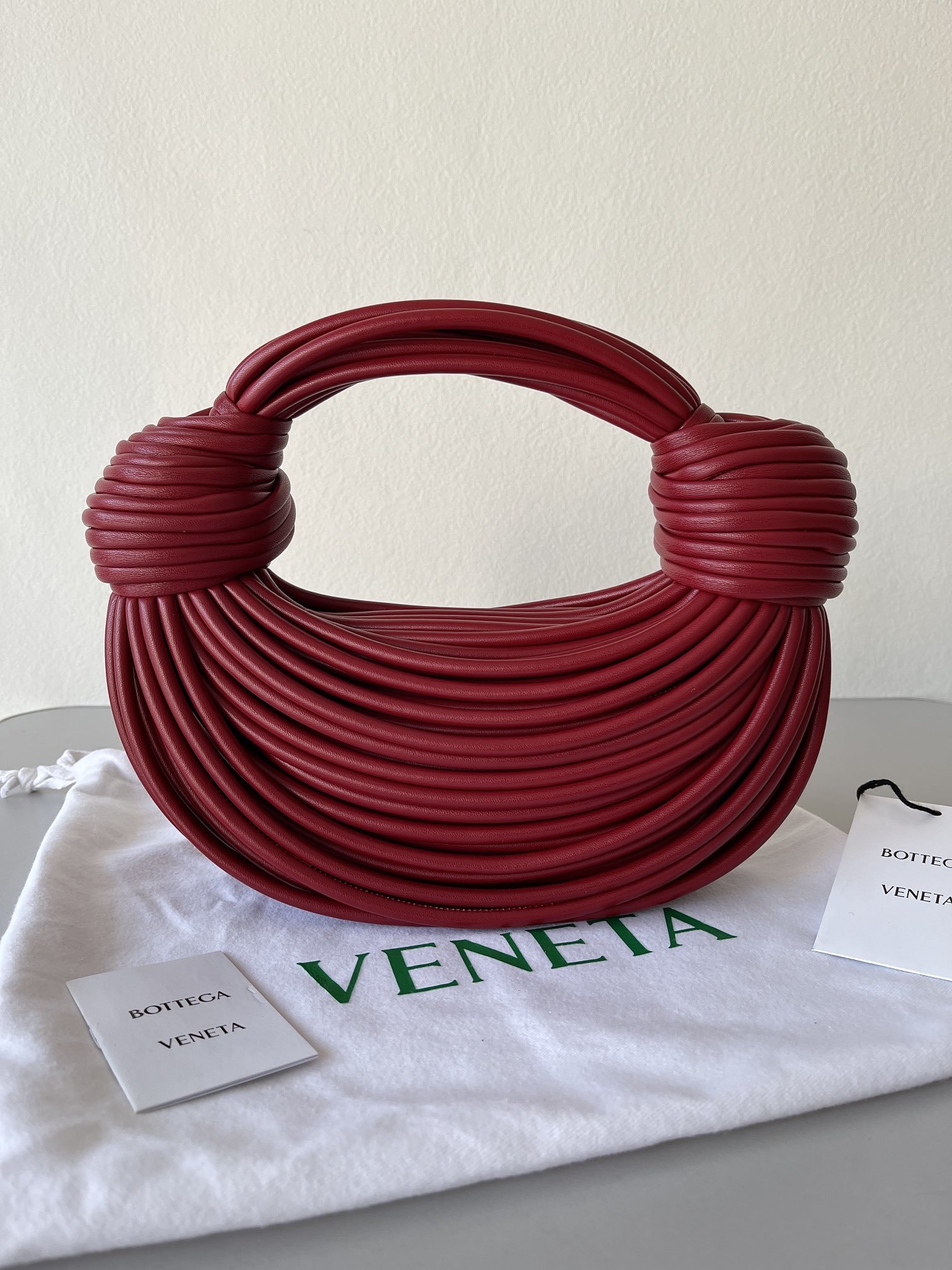 Bottega Veneta Double Knot Red. For Women. Women-s Bags 9.8in/25cm - Soul Replicas