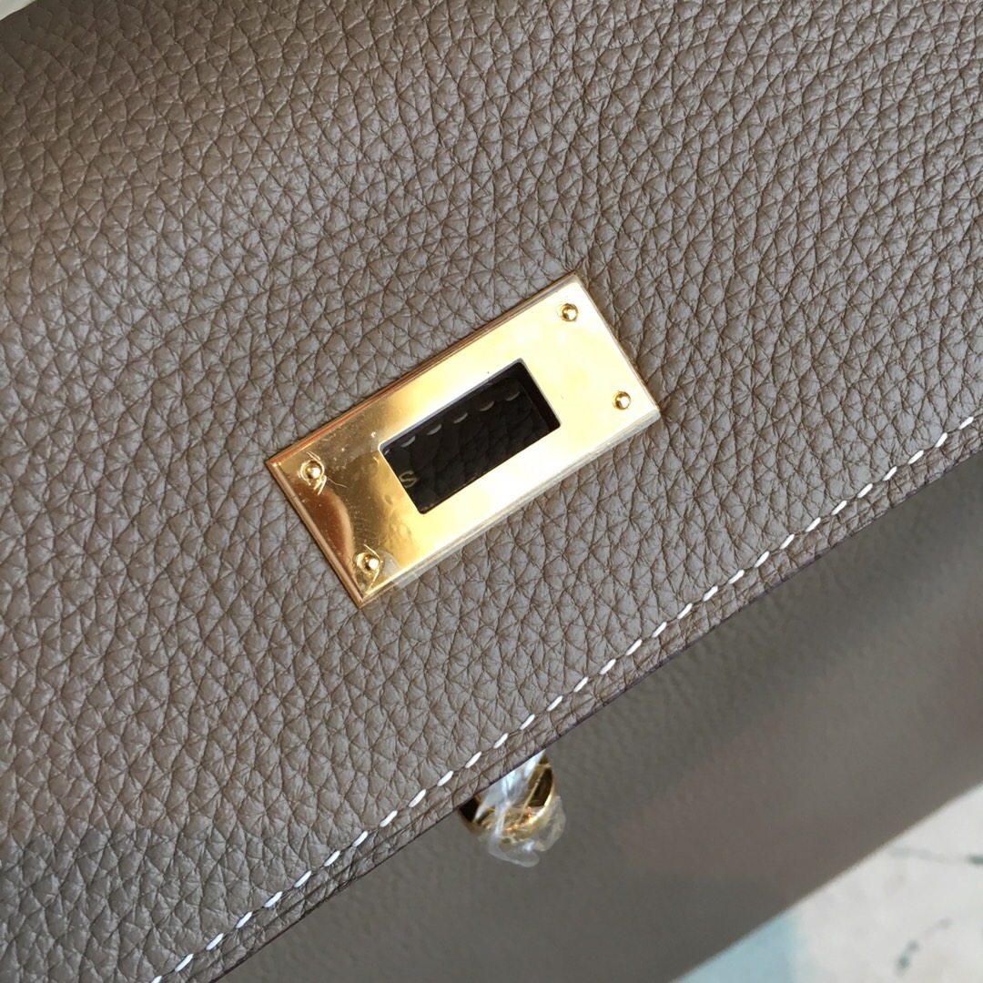 Hermes Kelly Retourne 35 Greige Togo Palladium Hardware For Women 13.7in/35cm - Soul Replicas
