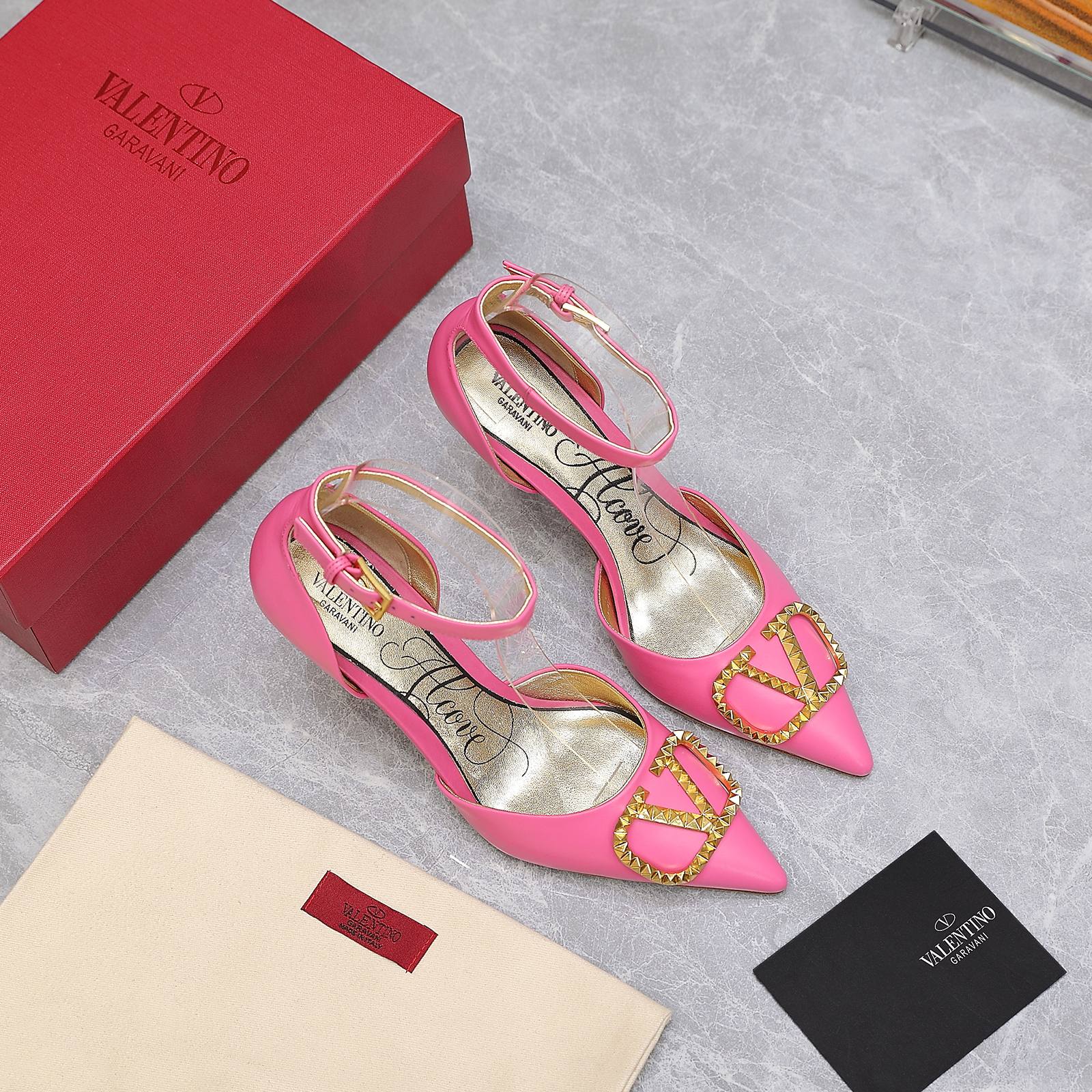 Valentino Garavani Rockstud Alcove Pumps Pink For Women - Soul Replicas