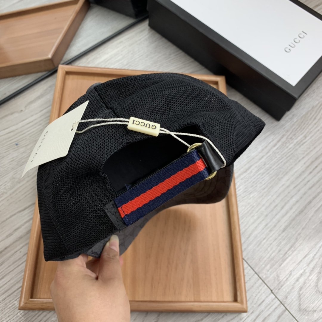 Gucci Canvas Baseball Cap Black - Soul Replicas