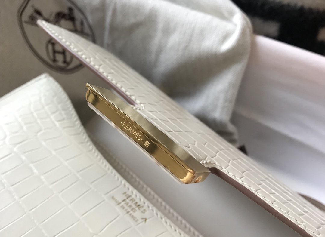 Hermes Constance 23 Pattern Crocodile White For Women. Women-s Handbags. Shoulder Bag 9in/23cm - Soul Replicas