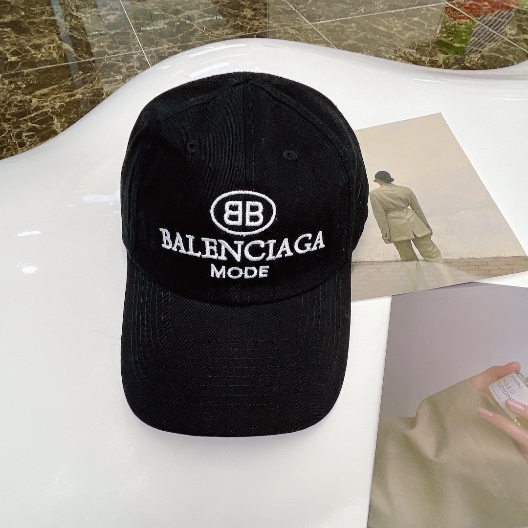 Balenciaga Logo Cap In Black - Soul Replicas