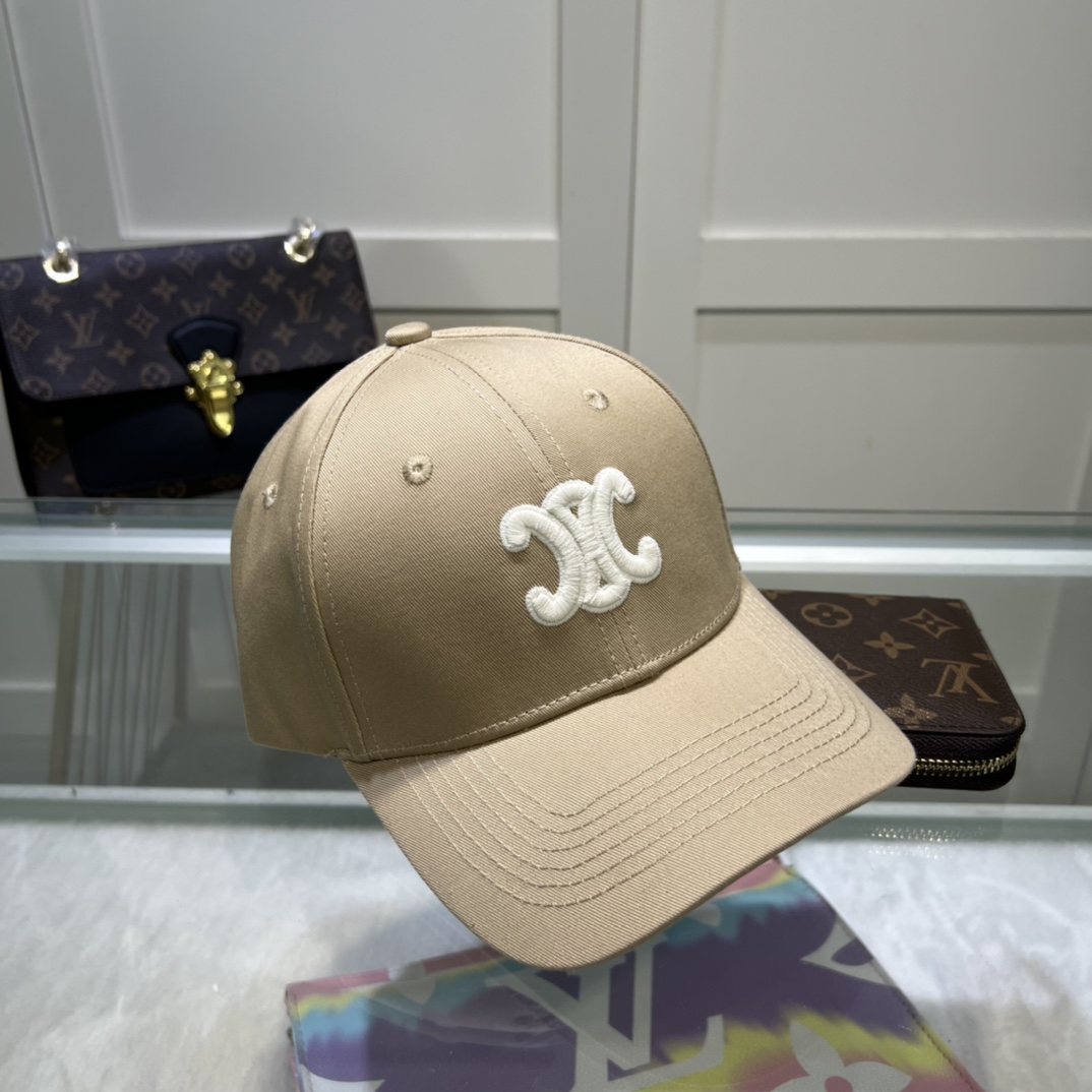 Celine Triomphe Baseball Cap Beige Celine Cap - Soul Replicas