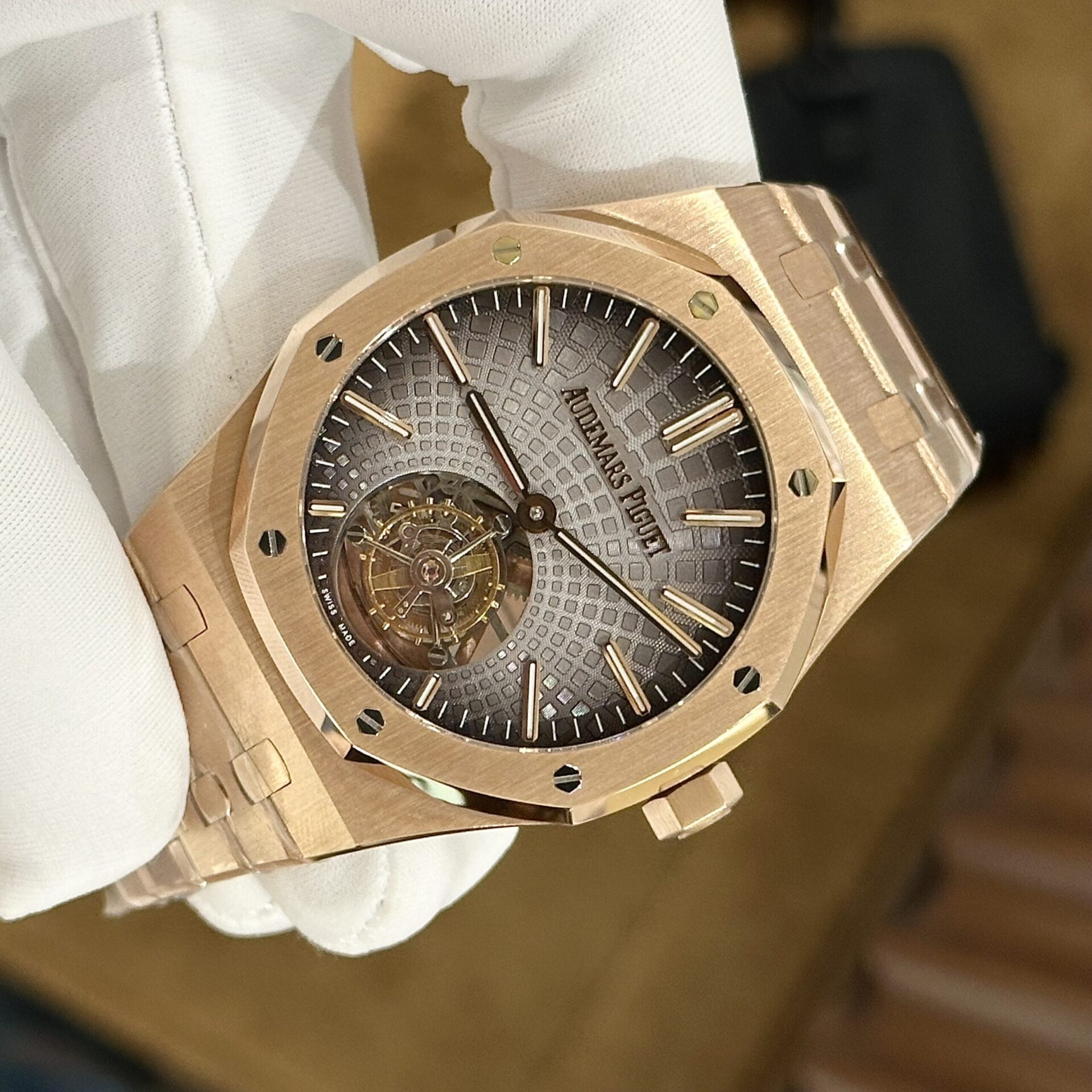 Audemars Piguet Best Replica Watch Royal Oak Tourbillon Rose Gold 41mm - Soul Replicas