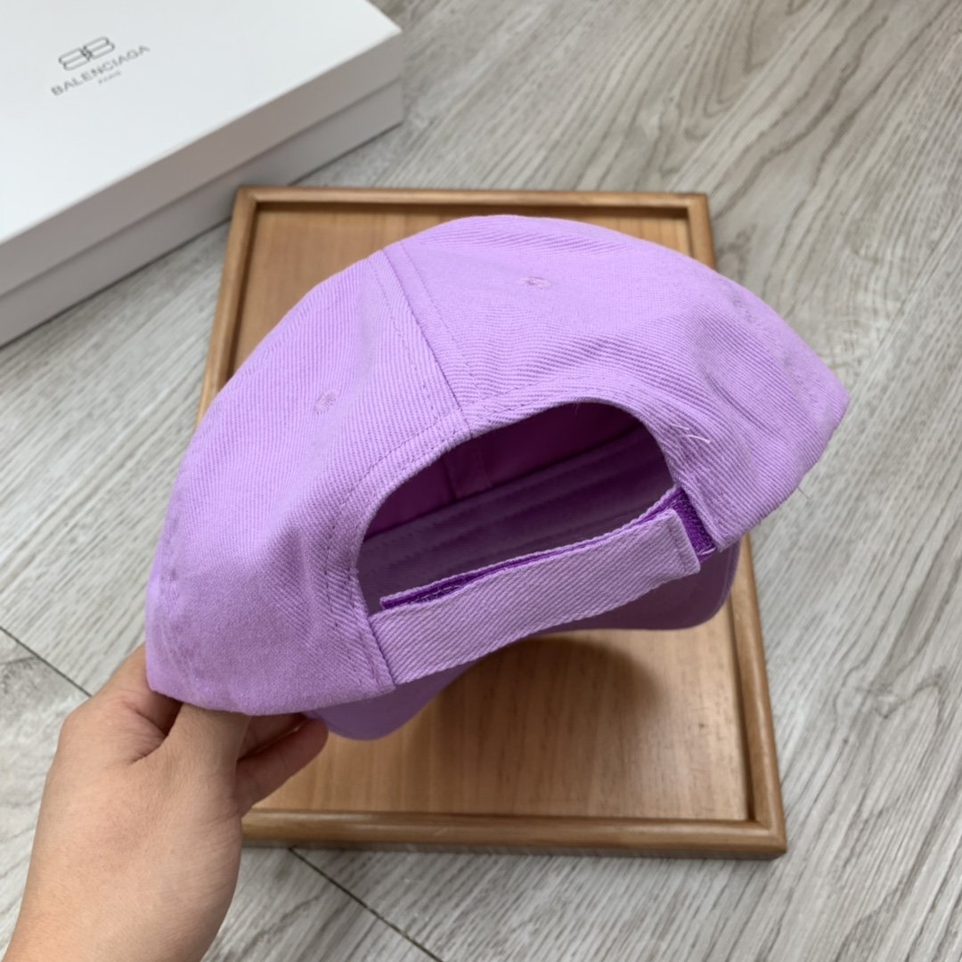 Balenciaga Logo Front Cap In Purple - Soul Replicas