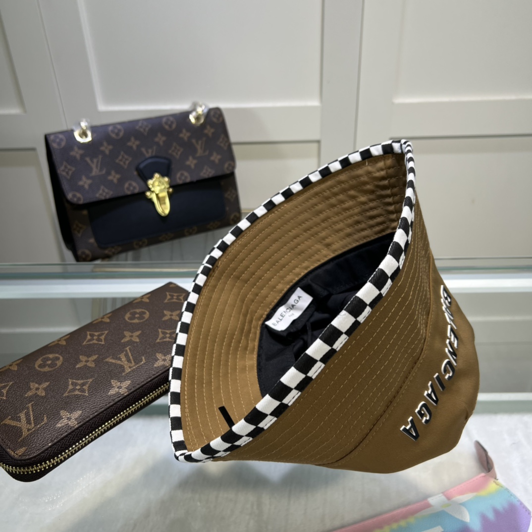 Balenciaga Bucket Hat Brown Hat - Soul Replicas