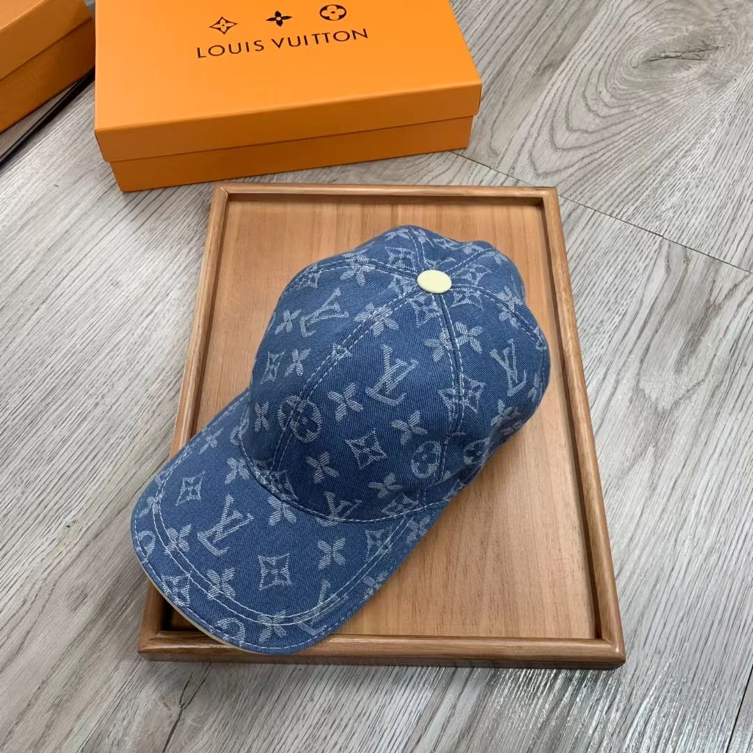 Louis Vuitton Monogram Baseball Cap Blue LV Cap - Soul Replicas