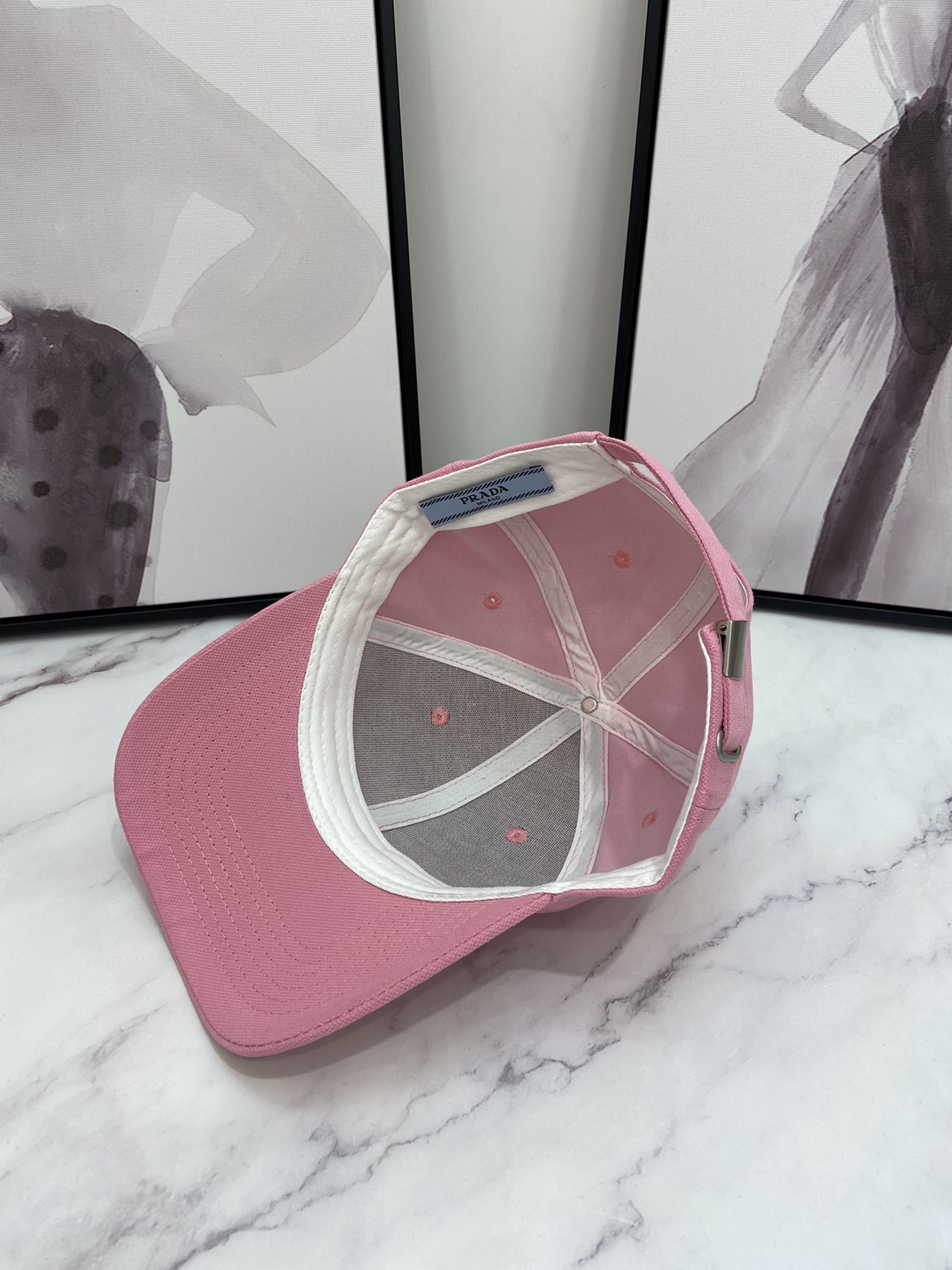 Prada Drill Baseball Cap Pink Prada Cap - Soul Replicas