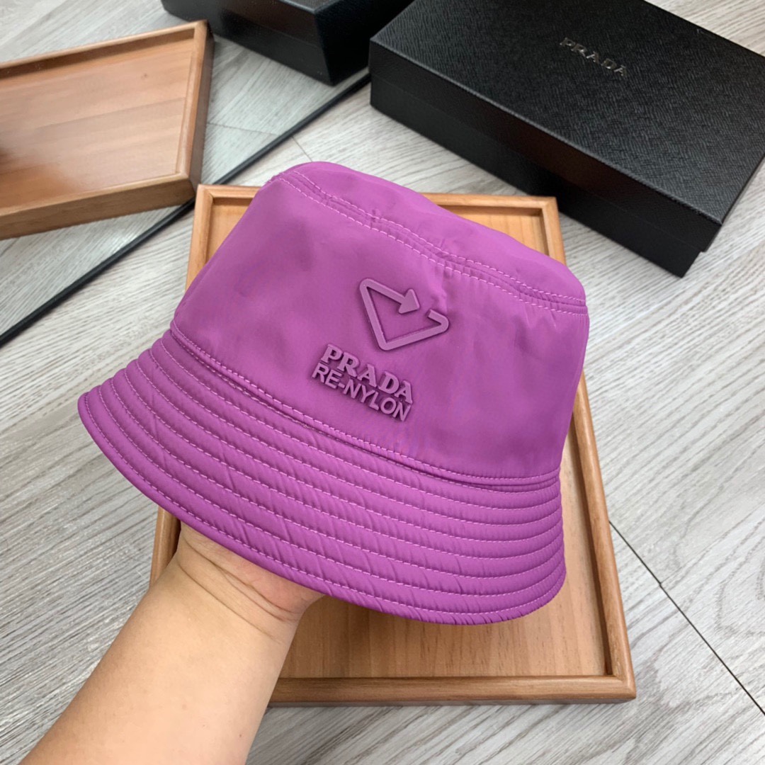 Prada Re-Nylon Bucket Hat Purple Prada Hat - Soul Replicas