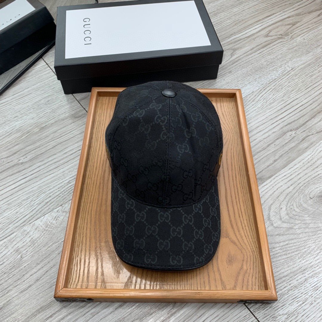 Gucci Canvas Baseball Cap Black - Soul Replicas