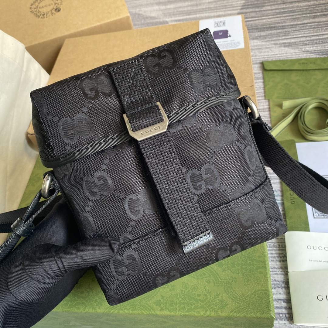 Gucci Off The Grid Messenger Bag Black Gucci ECONYL® For Men  7.3in/18.5cm Gucci 643858 H9HKN - Soul Replicas