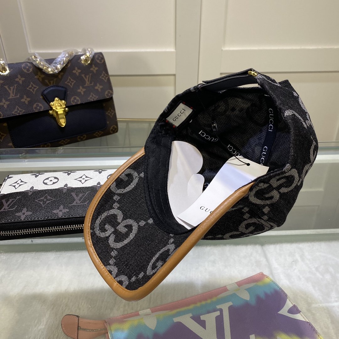 Gucci Canvas Baseball Cap Black - Soul Replicas