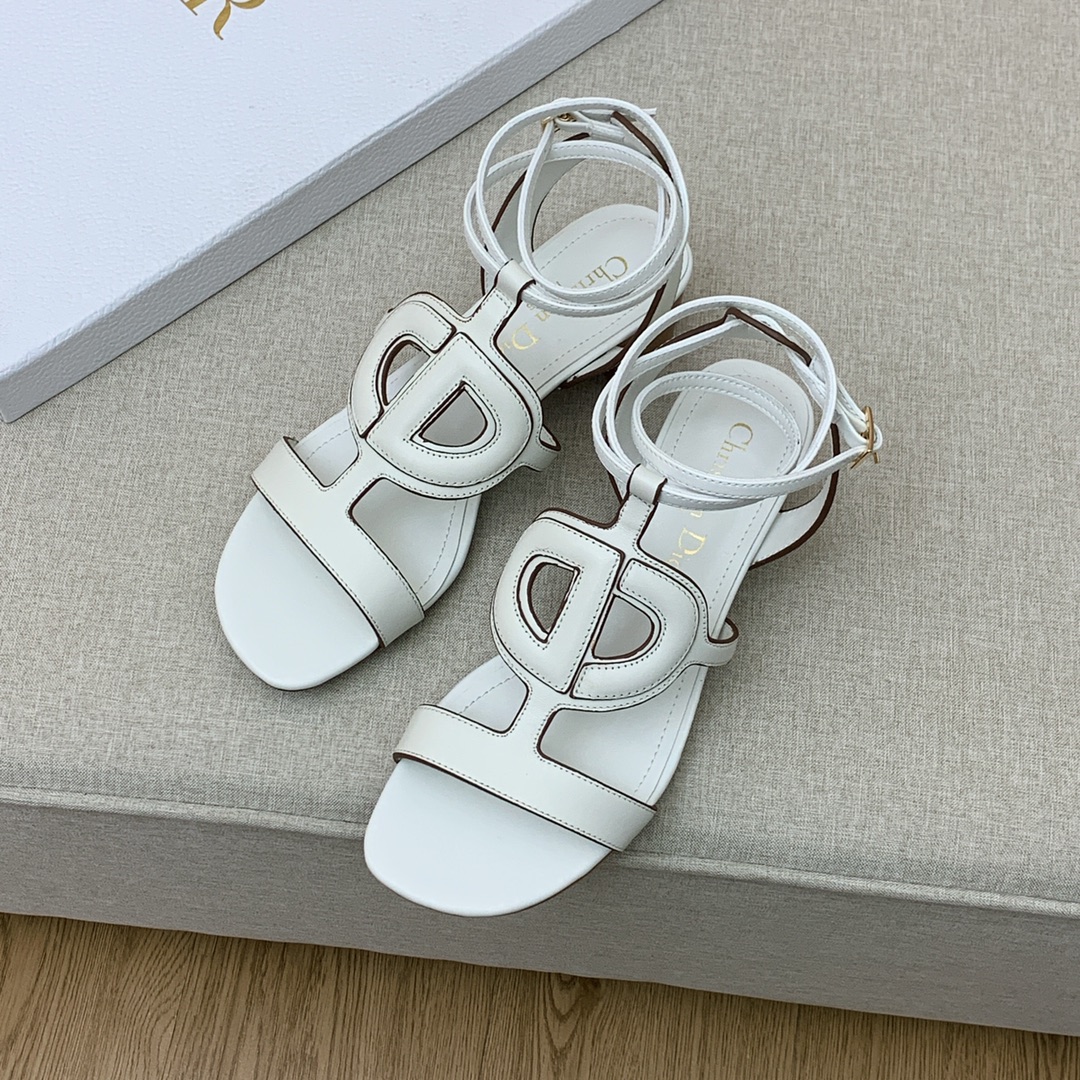 Christian Dior D Club Sandal 1.7 Inches White For Women CD - Soul Replicas