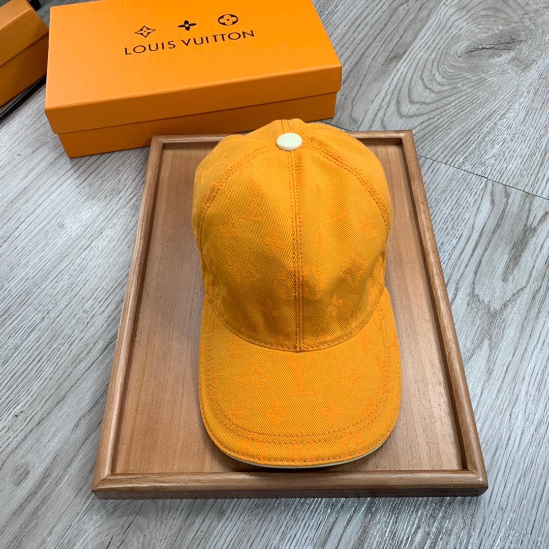 Louis Vuitton Baseball Cap Orange LV Cap - Soul Replicas