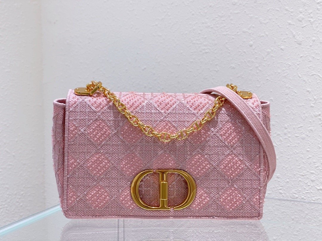 Christian Dior Medium Dior Caro Bag Pink. For Women. Women's Handbags 27.5cm/10.8in CD - Soul Replicas