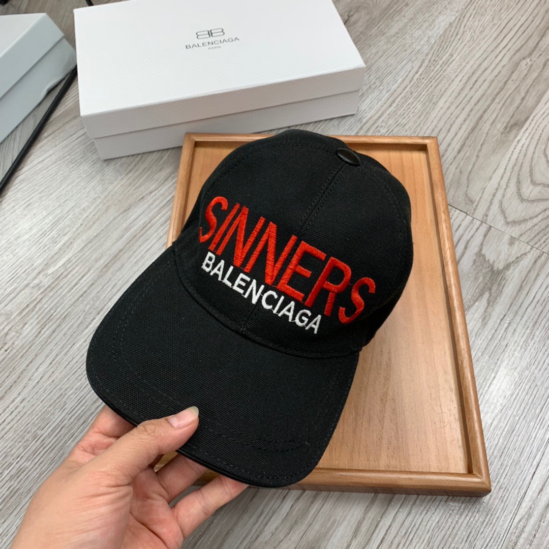 Balenciaga Logo Cap In Black - Soul Replicas