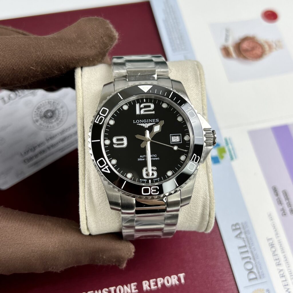 Longines Fake Watches Hydroconquest Black Dial Metal Wire 43mm - Soul Replicas