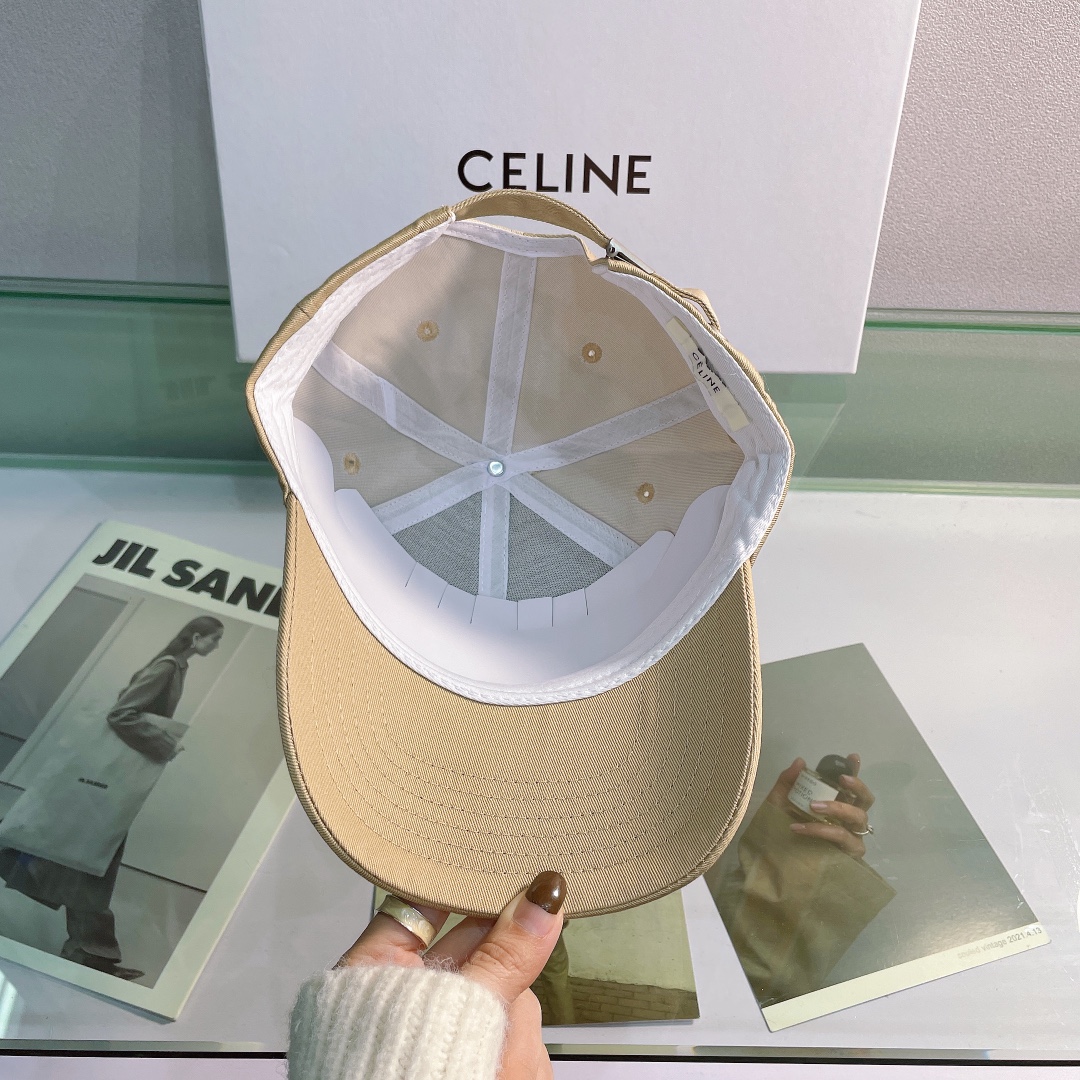 Celine Baseball Cap In Cotton Beige - Soul Replicas