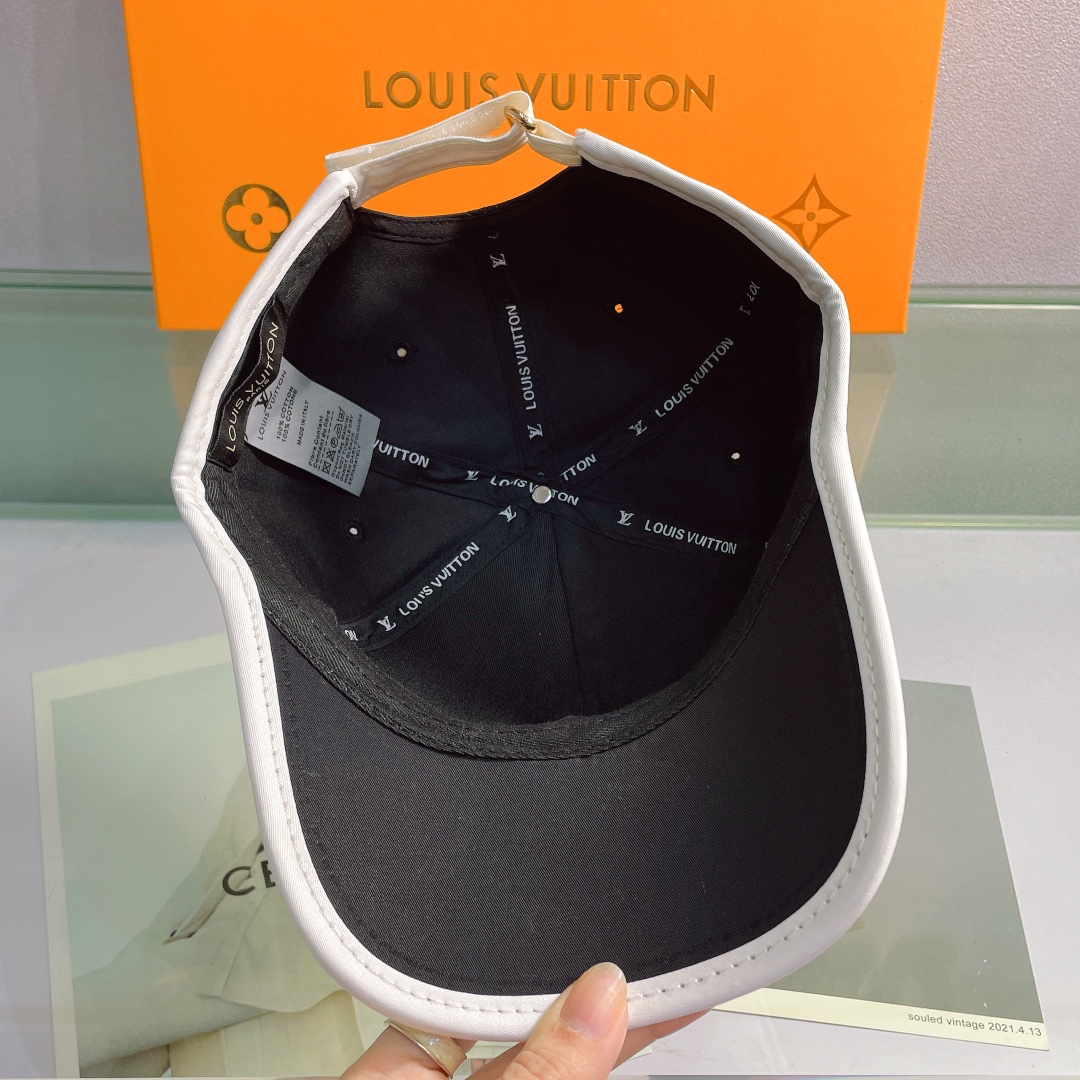 Louis Vuitton Aerogram Cotton Cap In Black - Soul Replicas